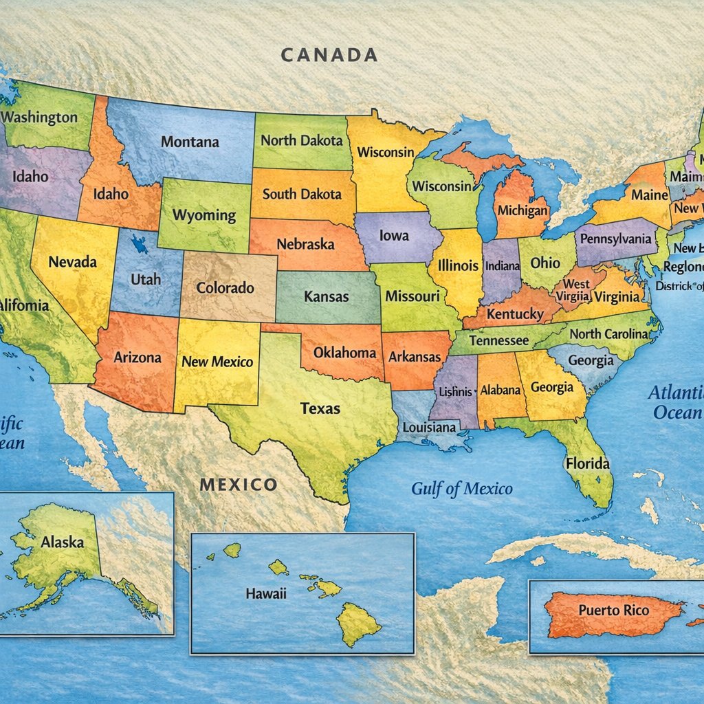 AI Prompt for Generating Infographic Maps with US States