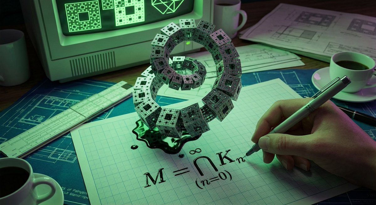 AI Prompt for Generating Menger Sponge 3D Fractals in Retro Cyberpunk Style