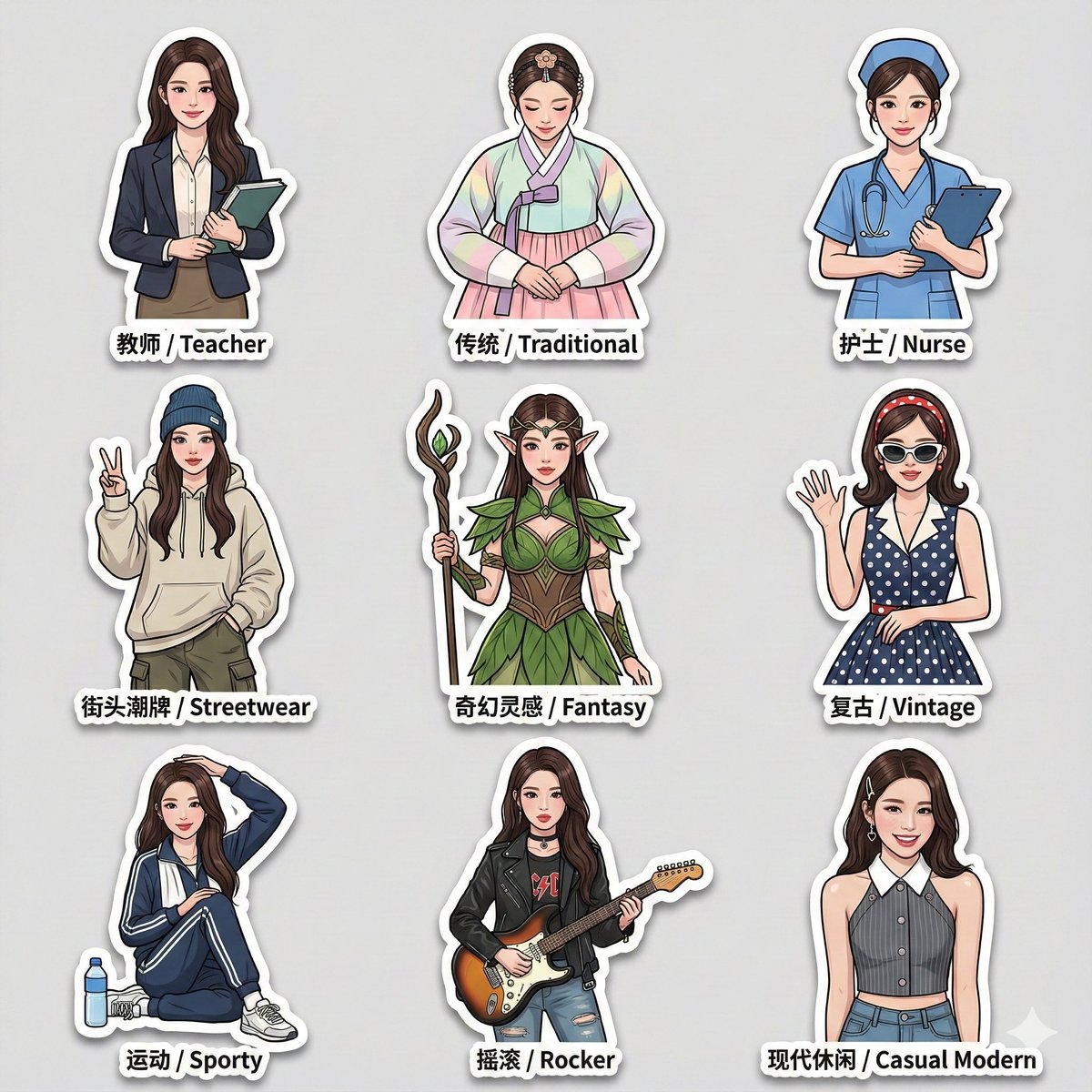 AI Prompt for Generating Multi-Style Sticker Packs with AI