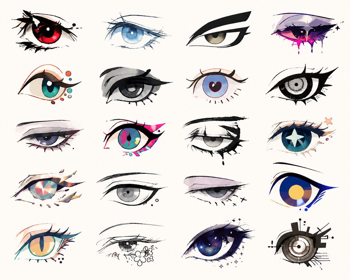 AI Prompt for Generating Stylized Eye Designs in Illustrator Style