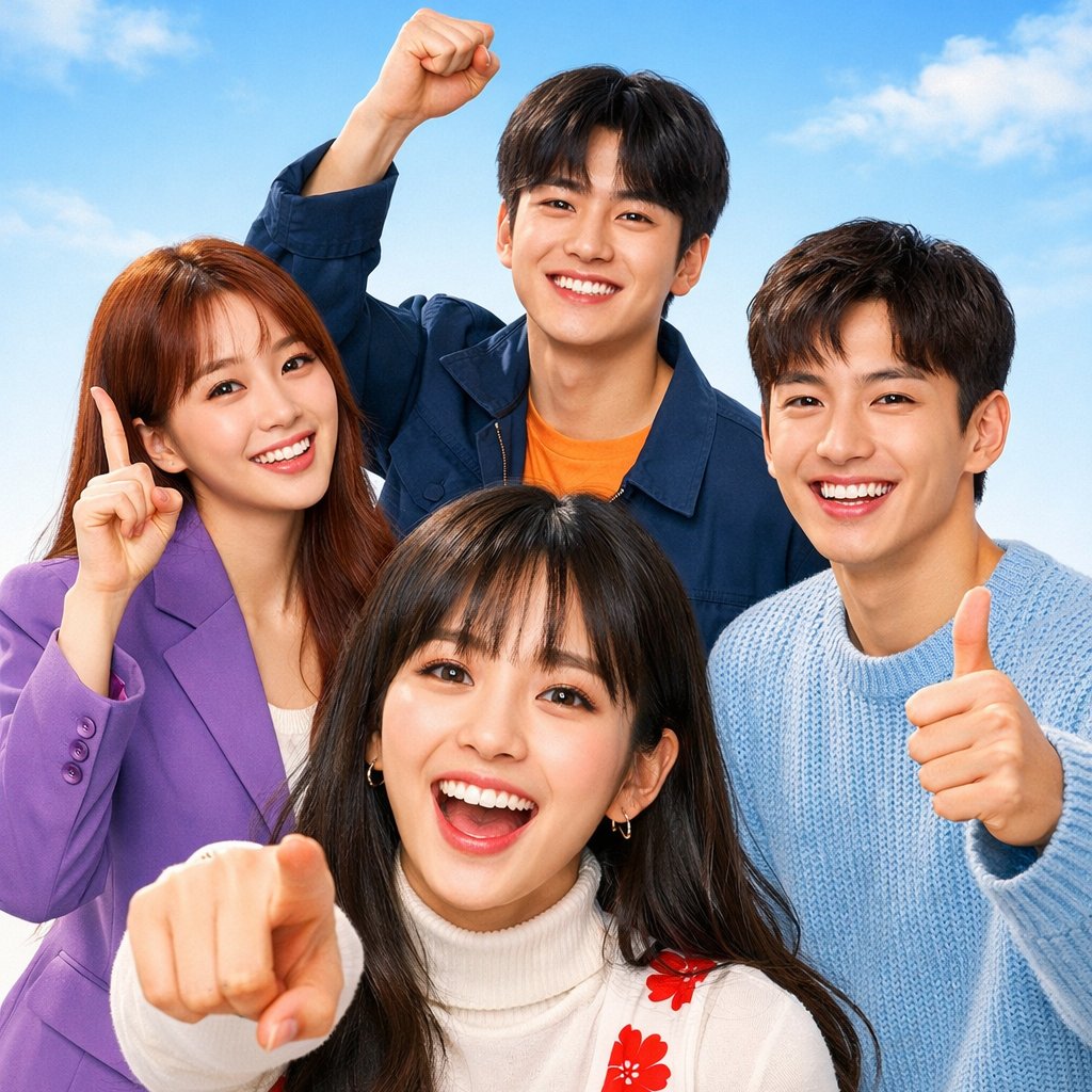 AI Prompt for Generation of Colorful K-drama Promotional Posters