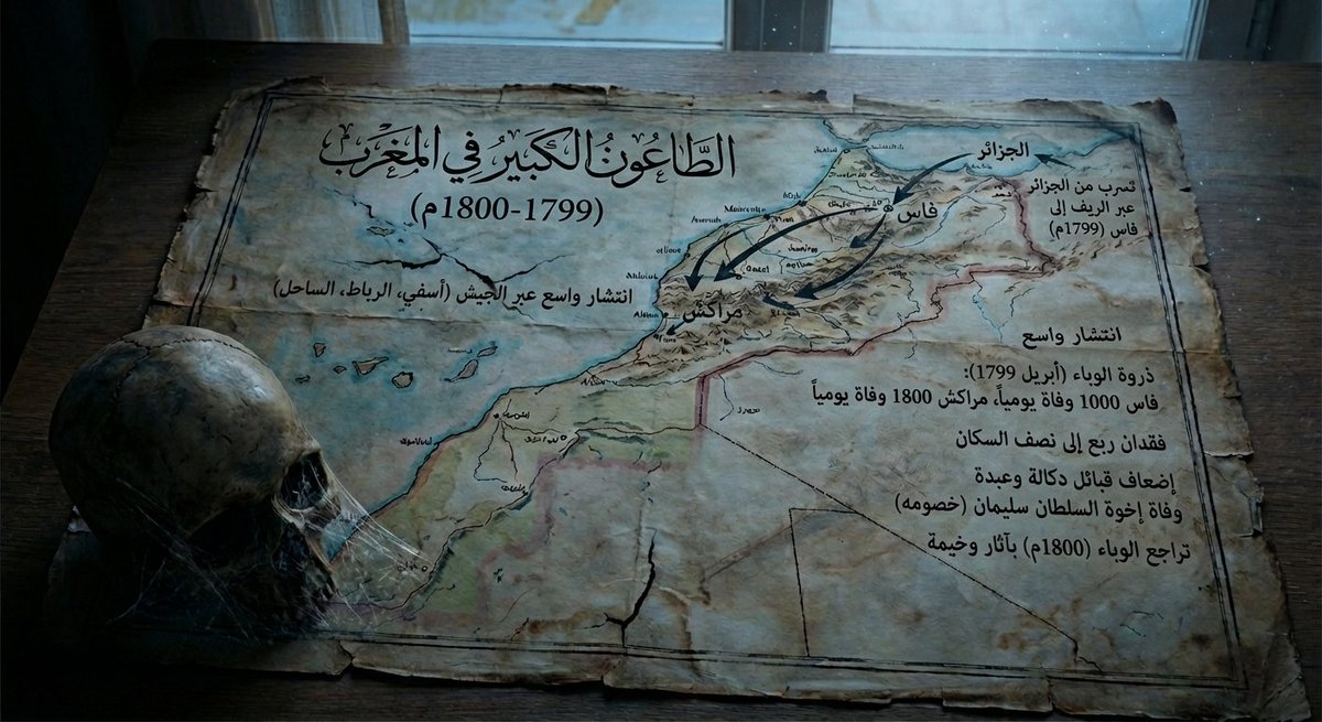 AI Prompt for Generative Morocco Map during 1799-1800 Plague