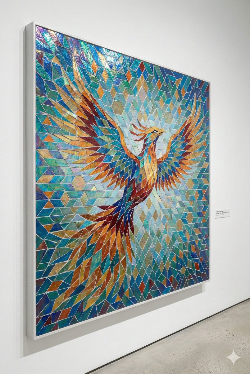 AI Prompt for Geometric Mosaic Compositions with Animals