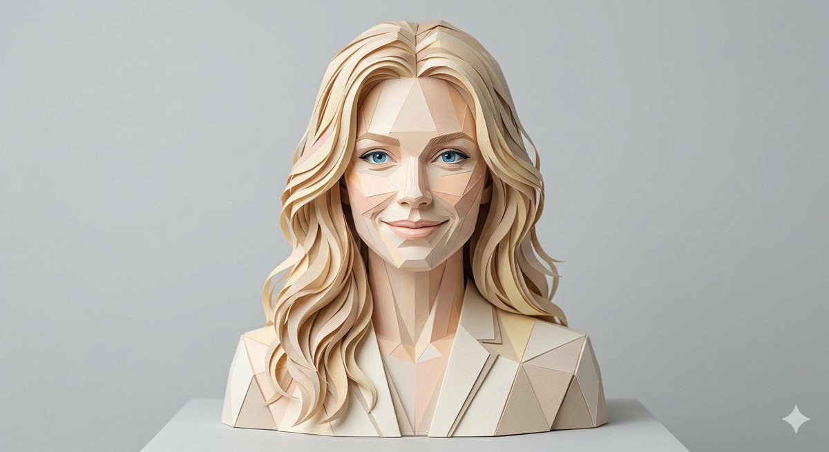AI Prompt for Geometric Paper Sculpture Portraits
