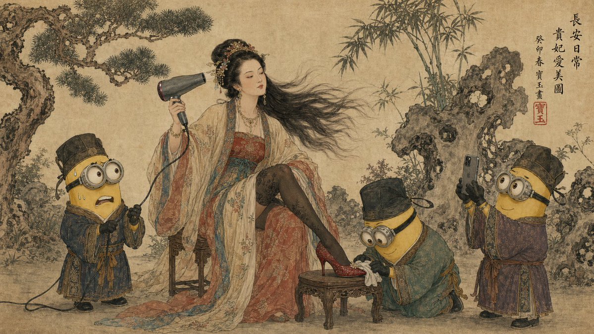 AI Prompt for Gongbi-Inspired Humorous Character Art