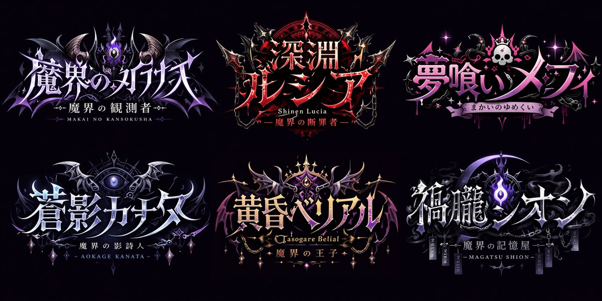 AI Prompt for Gothic VTuber Logo Design in the Style of Dark Fantasy