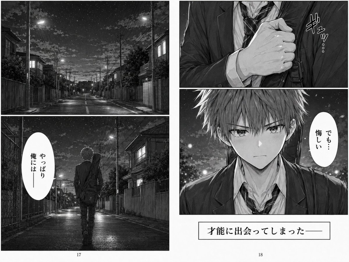 AI Prompt for Grayscale Manga Street Scene
