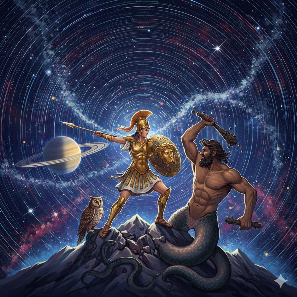 AI Prompt for Greek Mythology Battle Illustration