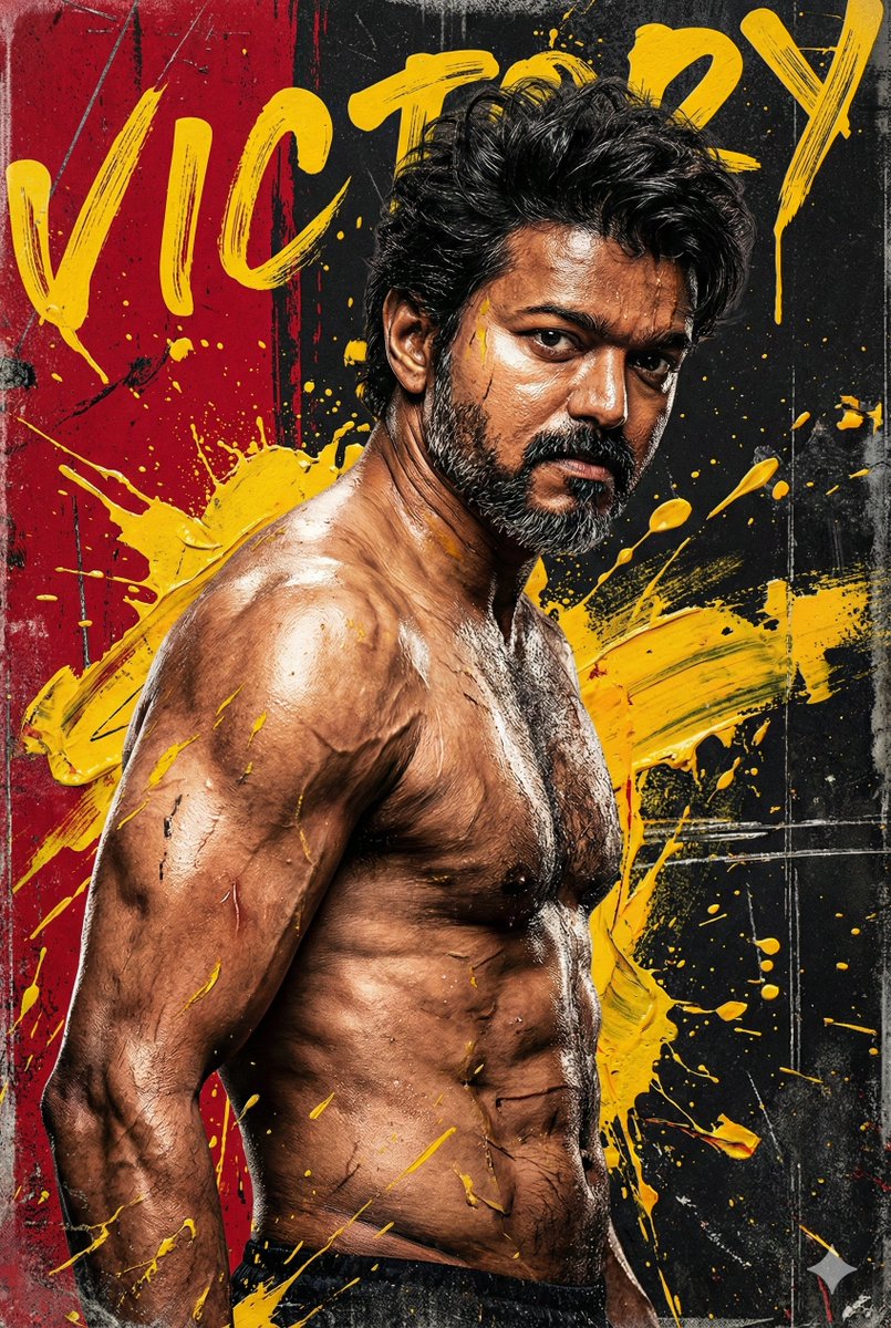 AI Prompt for Grunge Sports Portrait Poster with Detailed Muscular Figure in Heavy Textured Paint