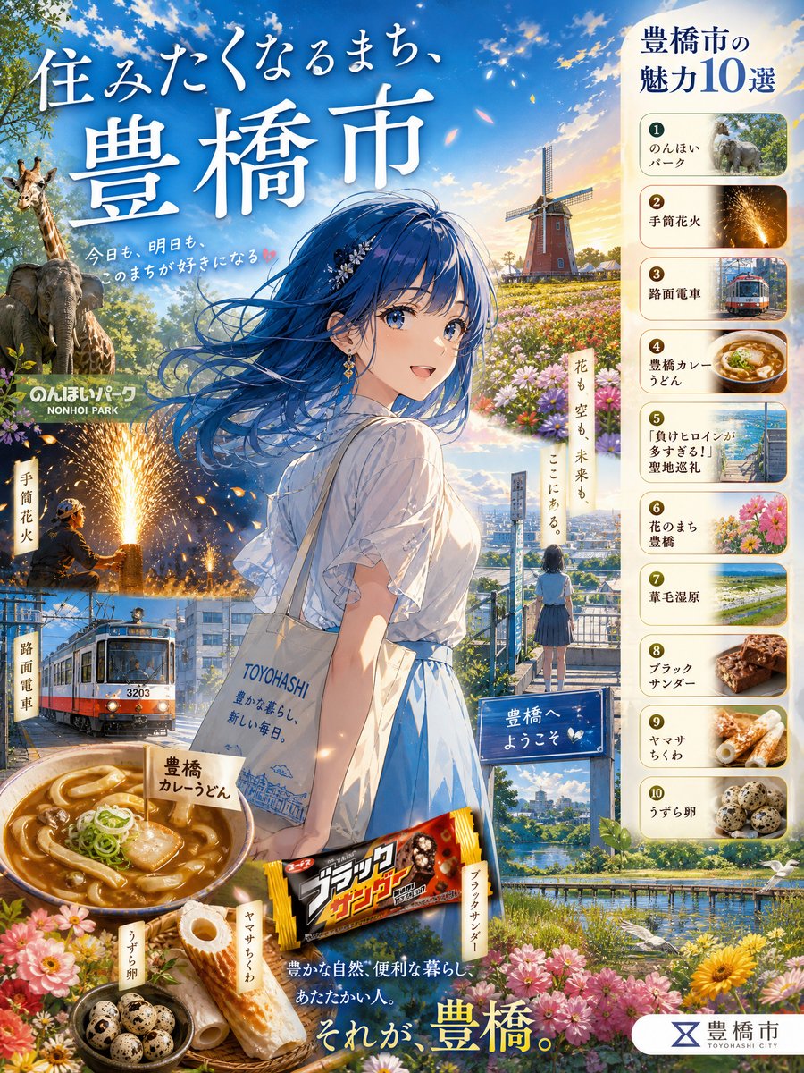 AI Prompt for Hand-Drawn Anime City Tourist Flyer