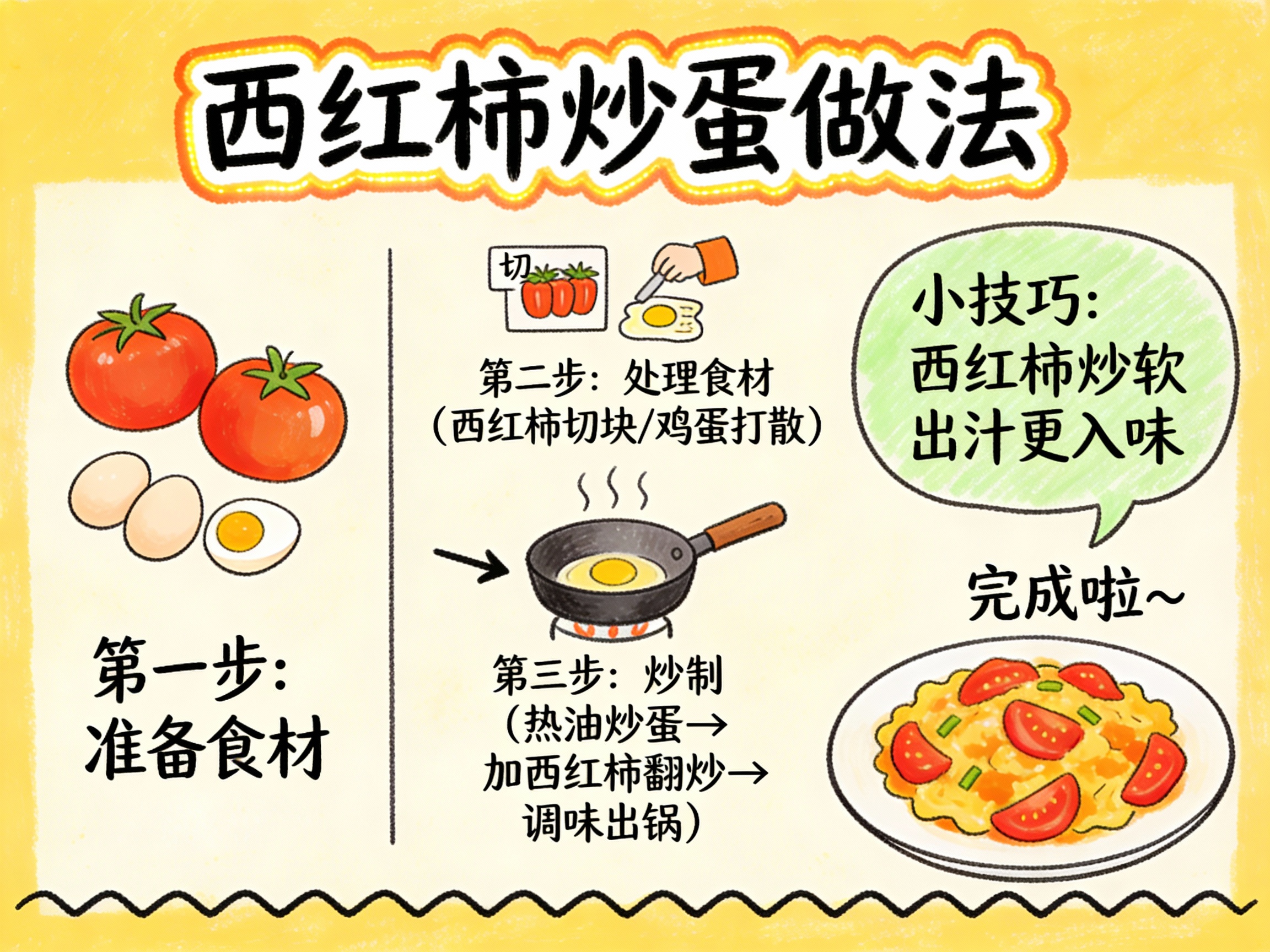 AI Prompt for Hand-Drawn Food Illustrations with Recipe Cards