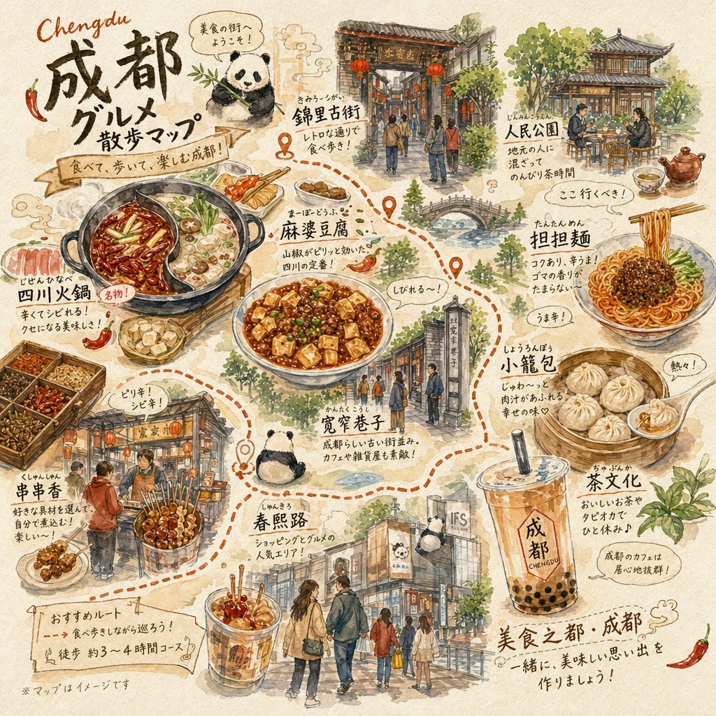 AI Prompt for Hand-Drawn Illustrated Watercolor Maps of Local Cuisine and Landscapes
