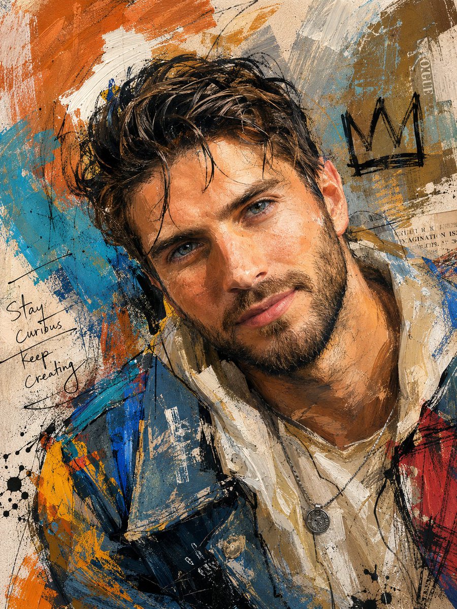 AI Prompt for Handcrafted Mixed Media Portrait Art
