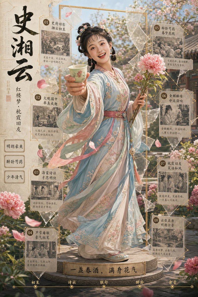 AI Prompt for Hanfu Historical Romance Character Poster
