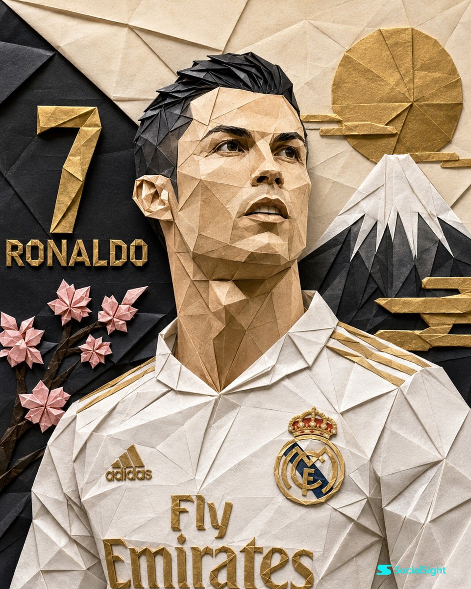 AI Prompt for High-Detailed Origami Paper Art of Football Stars