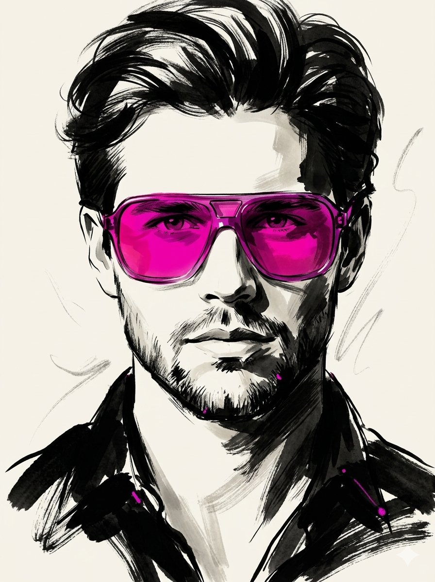 AI Prompt for High-Fashion Editorial Ink Illustration Portraits