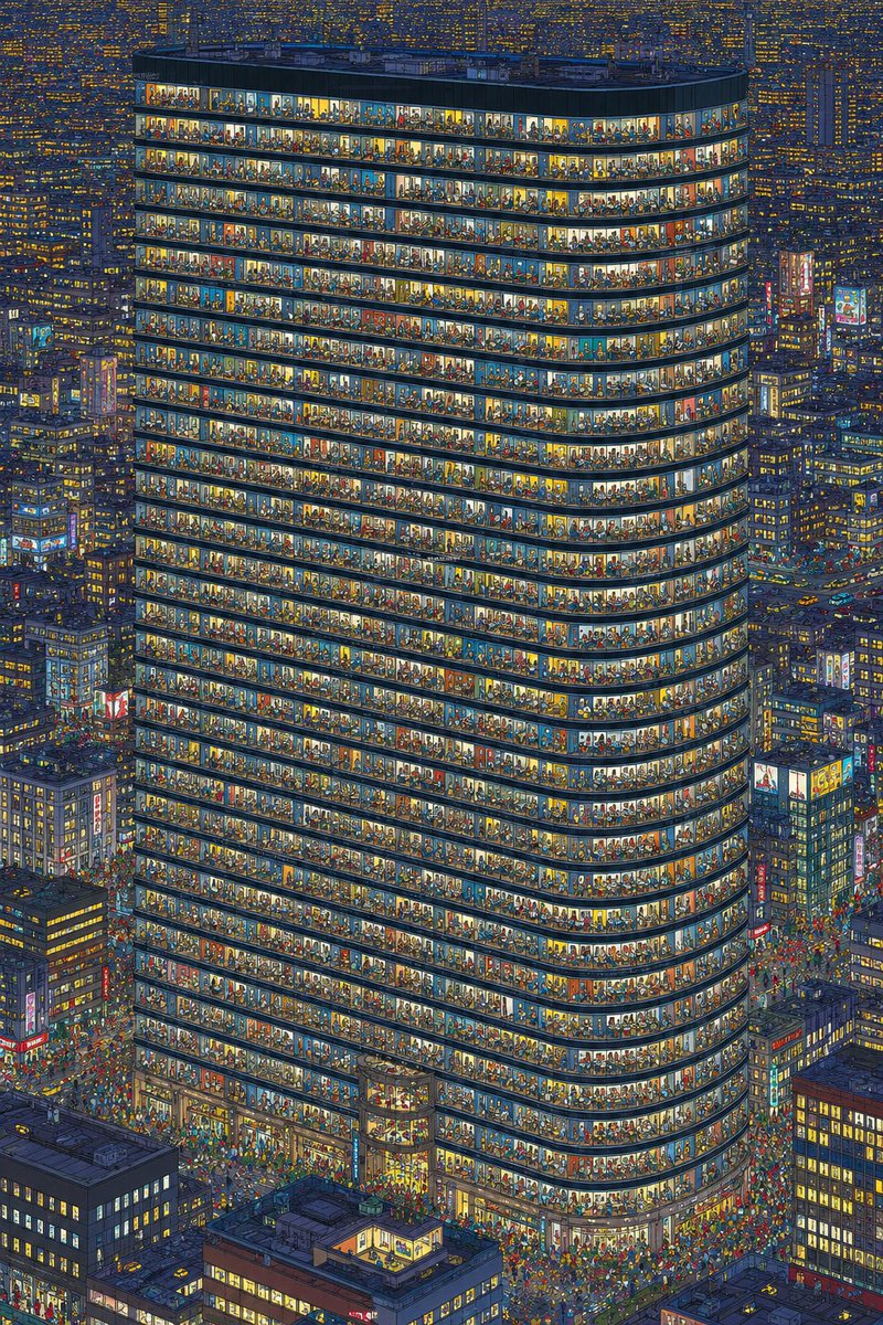 AI Prompt for Highly Detailed Cyberpunk Cityscape Nighttime City Illustration