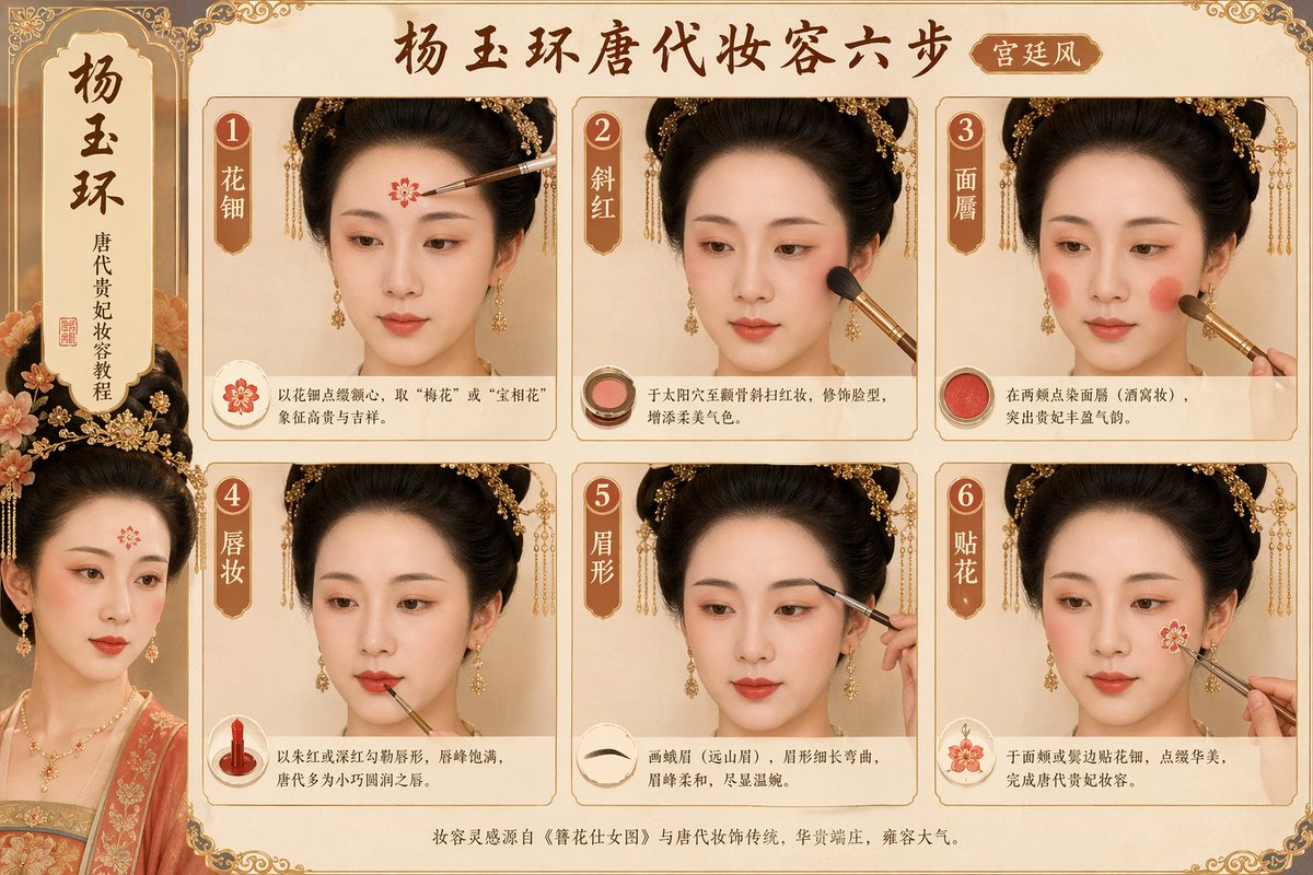 AI Prompt for Historical Chinese Makeup Illustration