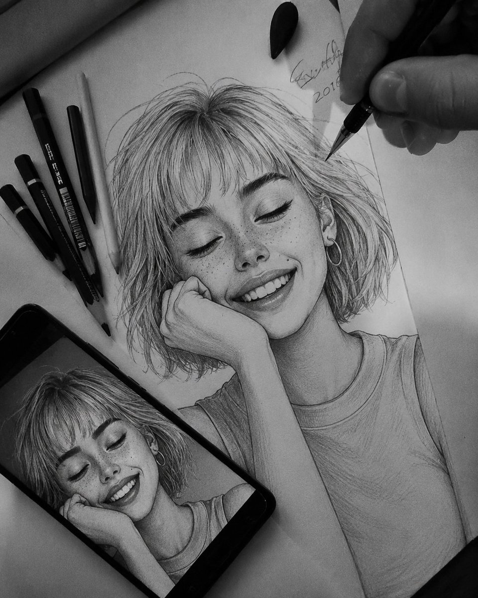 AI Prompt for Hyper-Realistic Pencil Sketch Portrait with Soft Lighting
