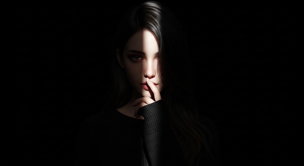 AI Prompt for Hyperrealistic Anime Portrait with Spotlight Effect