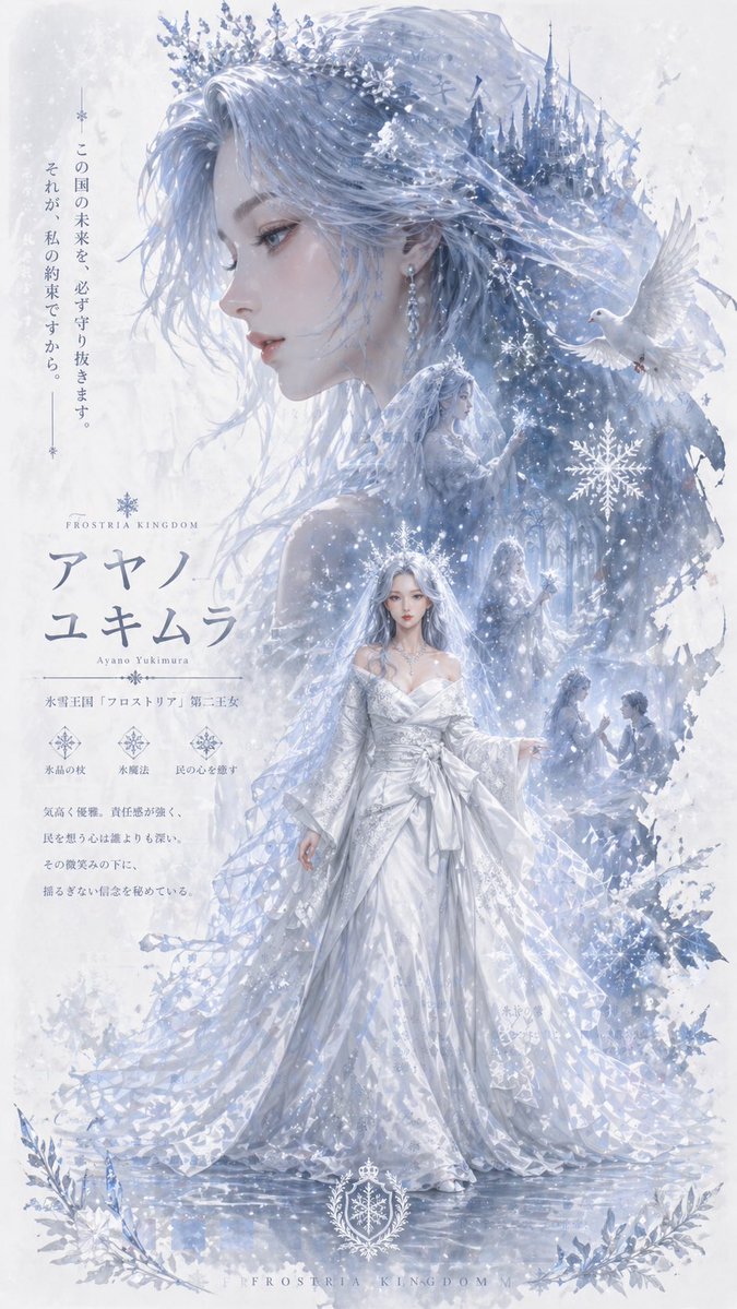 AI Prompt for Ice Princess Watercolor Fantasy Poster