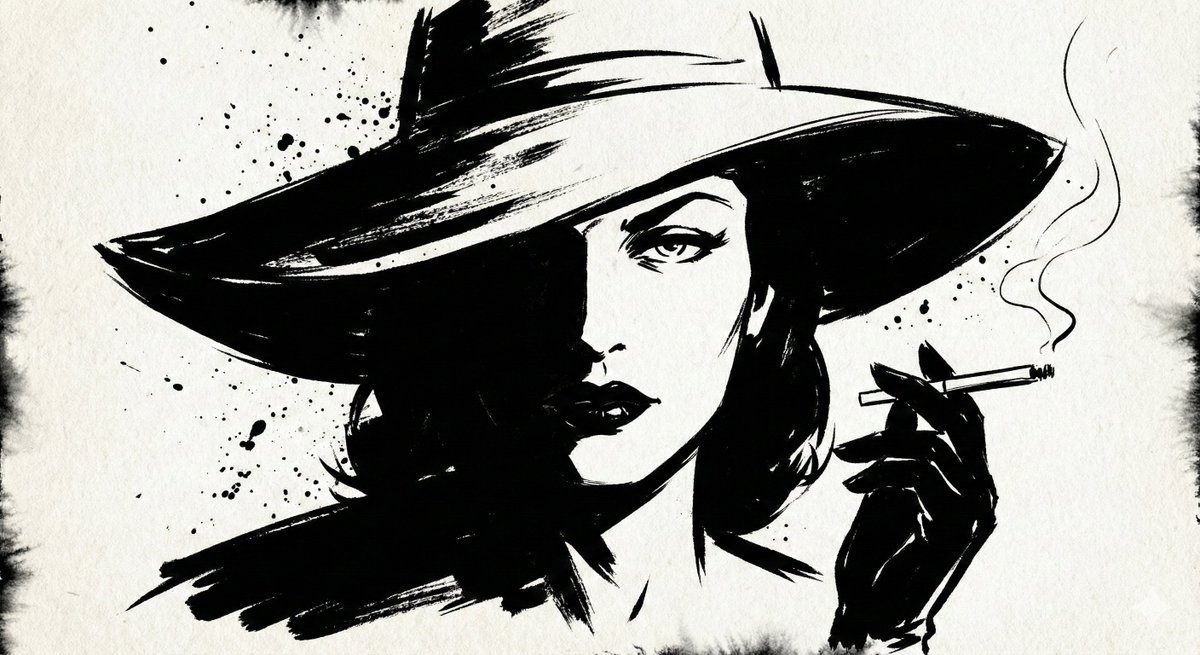 AI Prompt for Ink Noir Portrait Generation with Graphic Novel Aesthetic