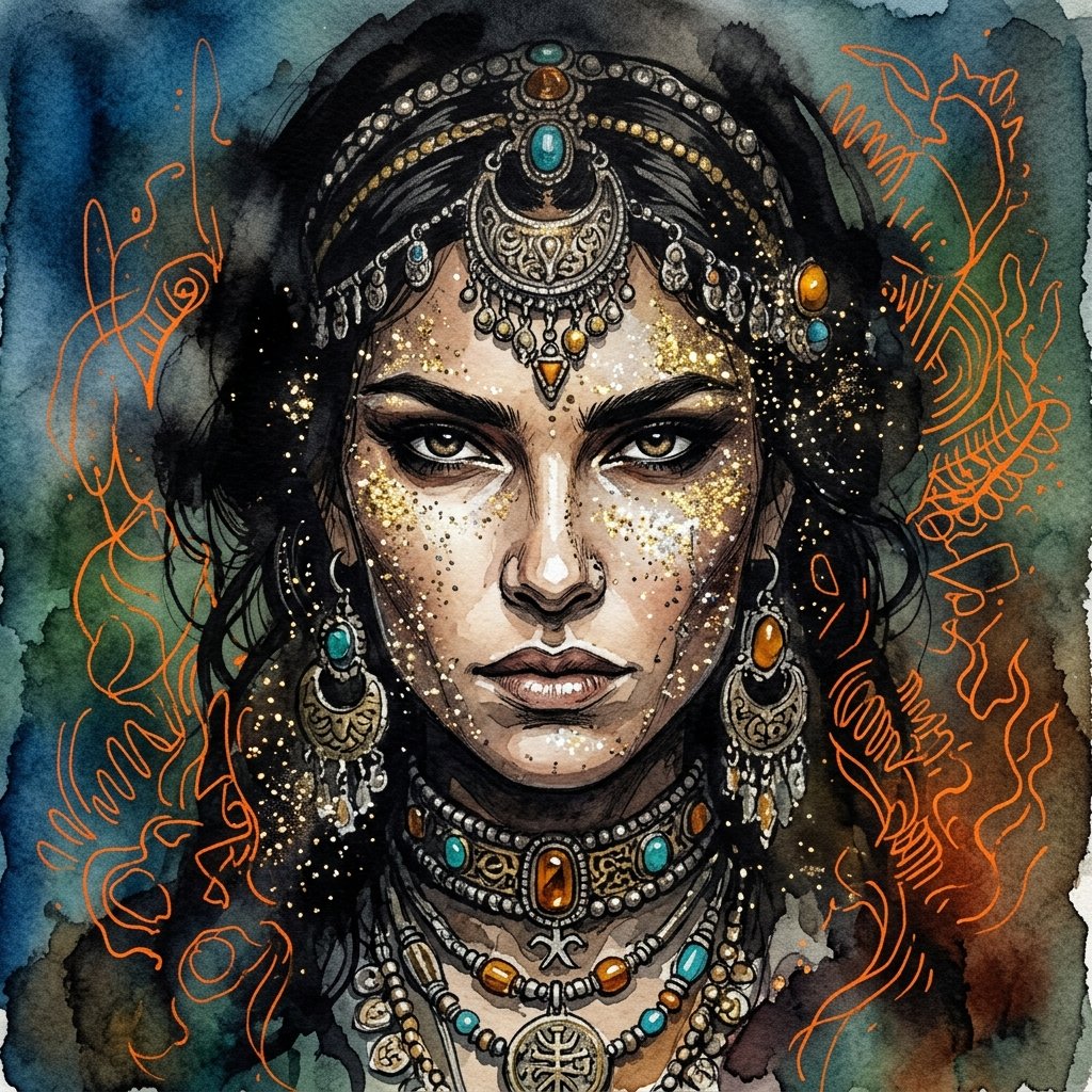 AI Prompt for Instagram-Worthy Watercolor Ink Portraits