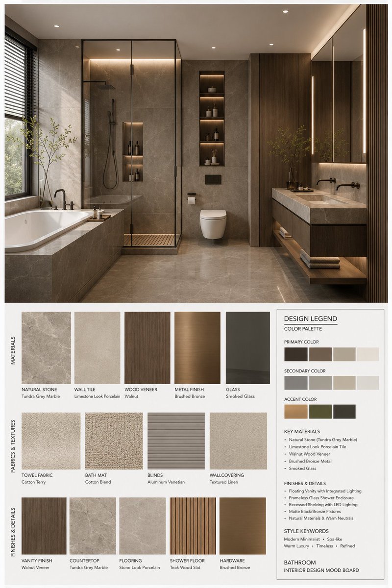 AI Prompt for Interior Design Mood Board Generation with 3D Renders