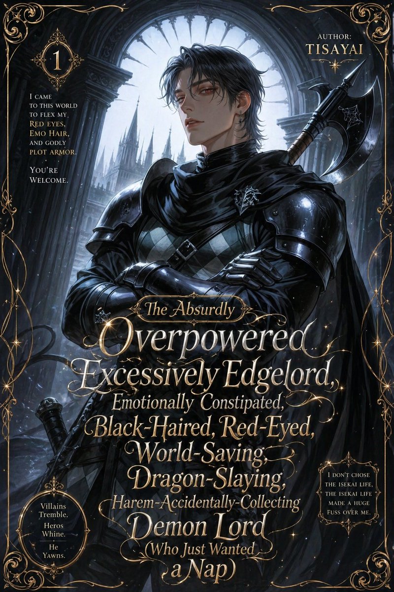AI Prompt for Isekai Anime Style Fantasy Poster Art with Edgy Hero