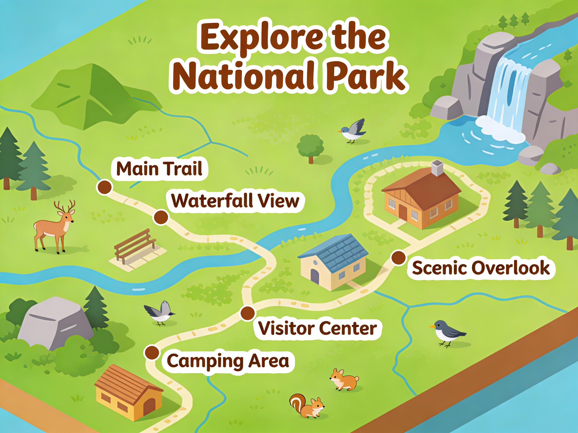 AI Prompt for Isometric National Park Map Generation