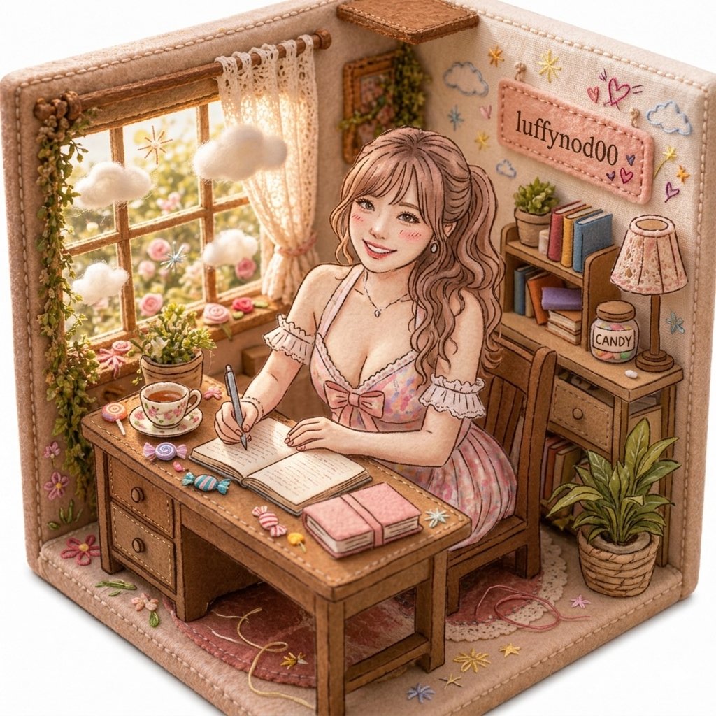 AI Prompt for Isometric Pastel Writing Room Scene with Fluffy Details