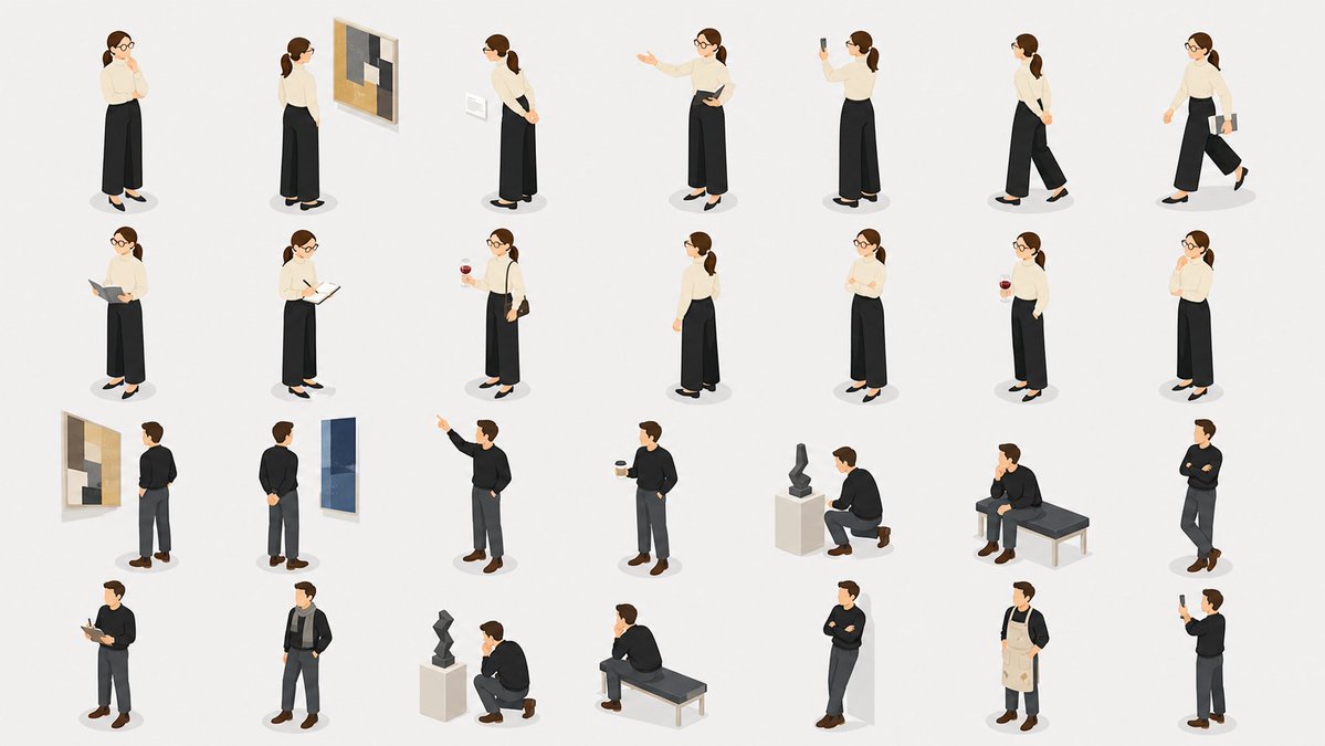 AI Prompt for Isometric People Illustration Set