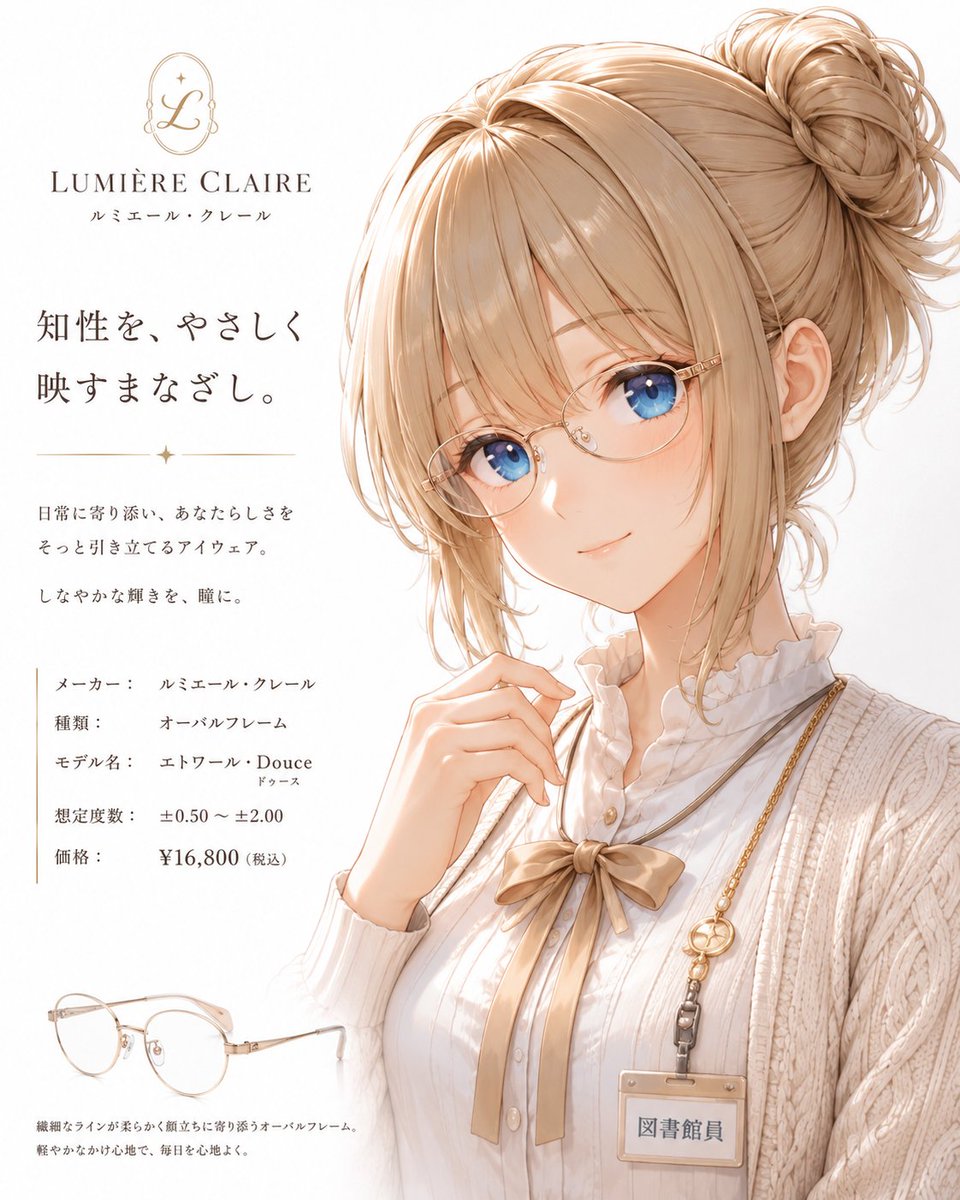 AI Prompt for Japanese Anime Eyeglasses Poster Design in Minimalist Style