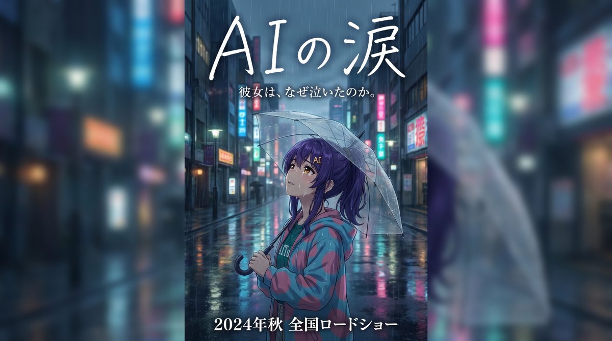 AI Prompt for Japanese Anime Movie Poster with Rainy Cityscape