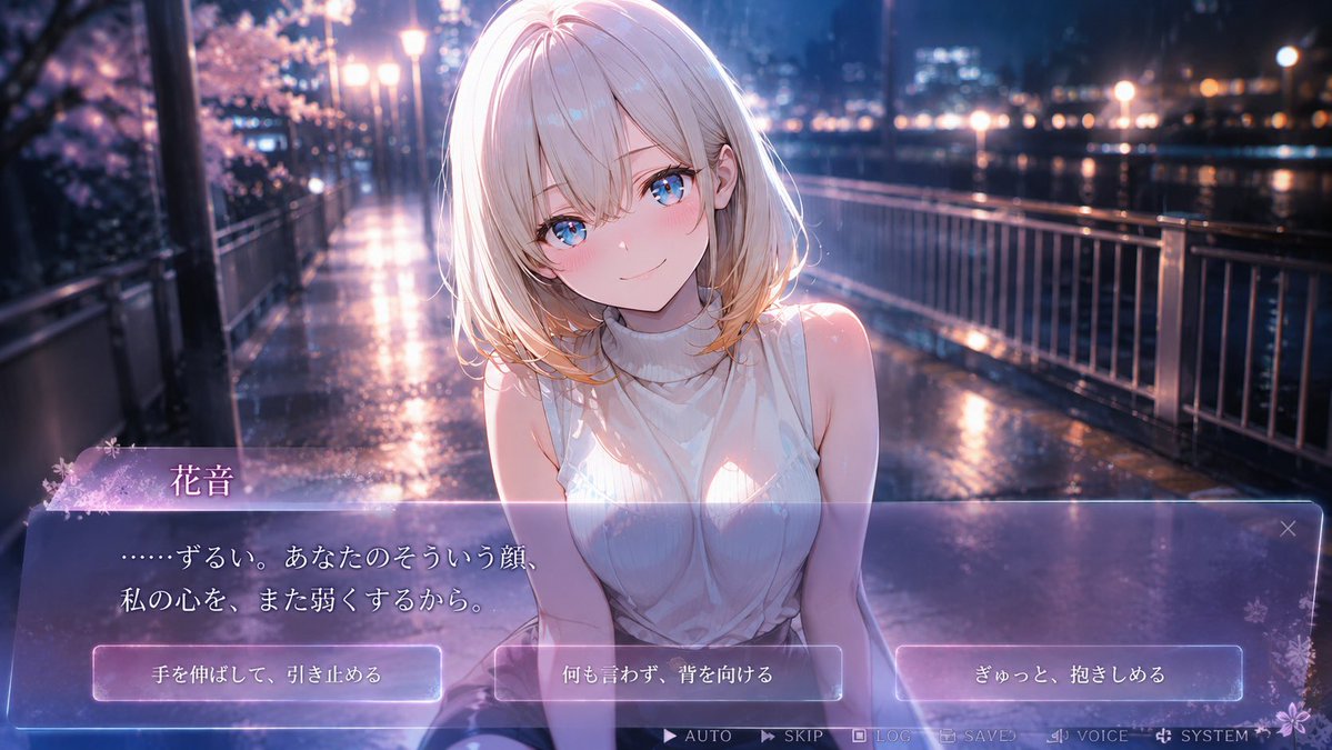 AI Prompt for Japanese Anime Visual Novel Screenshot with Rainy Scene and Romance Elements