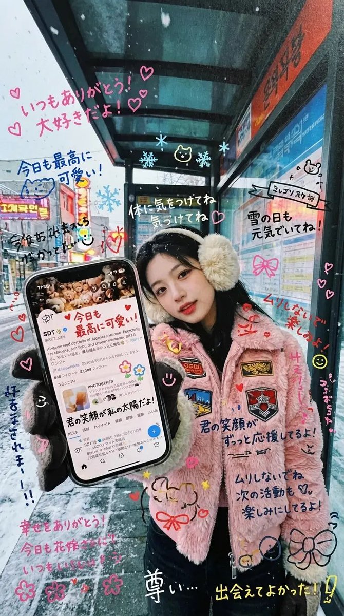 AI Prompt for Japanese Idol Graffiti Art with Handwritten Messages