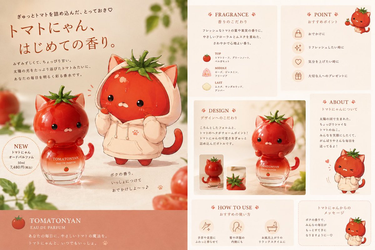 AI Prompt for Japanese Kawaii Cartoon Stylized Perfume Flyer