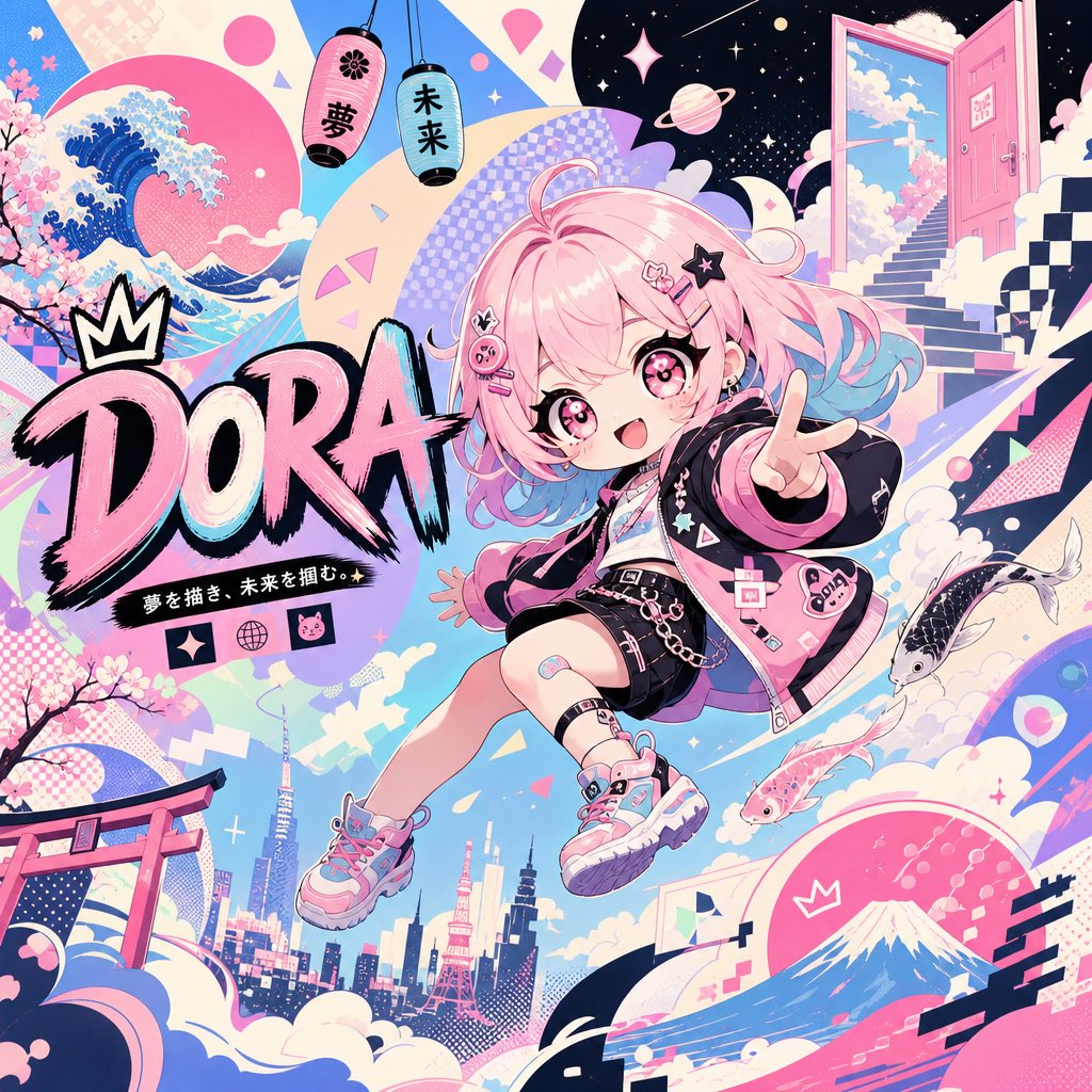 AI Prompt for Japanese Pop Art Chibi Character Banners for Social Media
