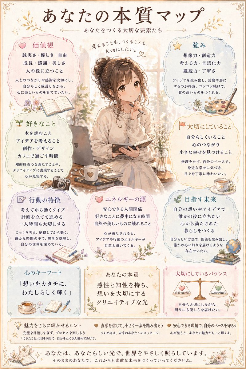 AI Prompt for Japanese-Style Anime Personality Map Posters