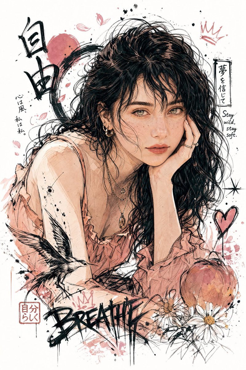 AI Prompt for Japanese Style Graffiti Character Portrait