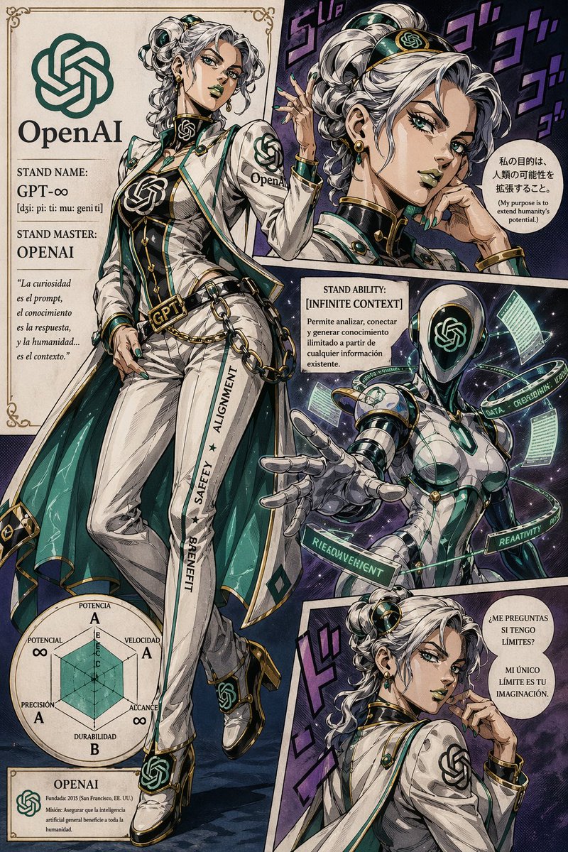 AI Prompt for JoJo-Style OpenAI Stand Poster Art