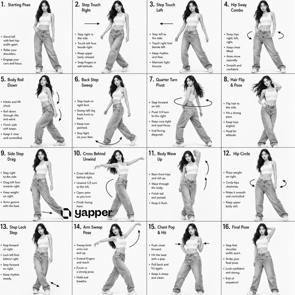 AI Prompt for K-Pop Dance Choreography Illustrations
