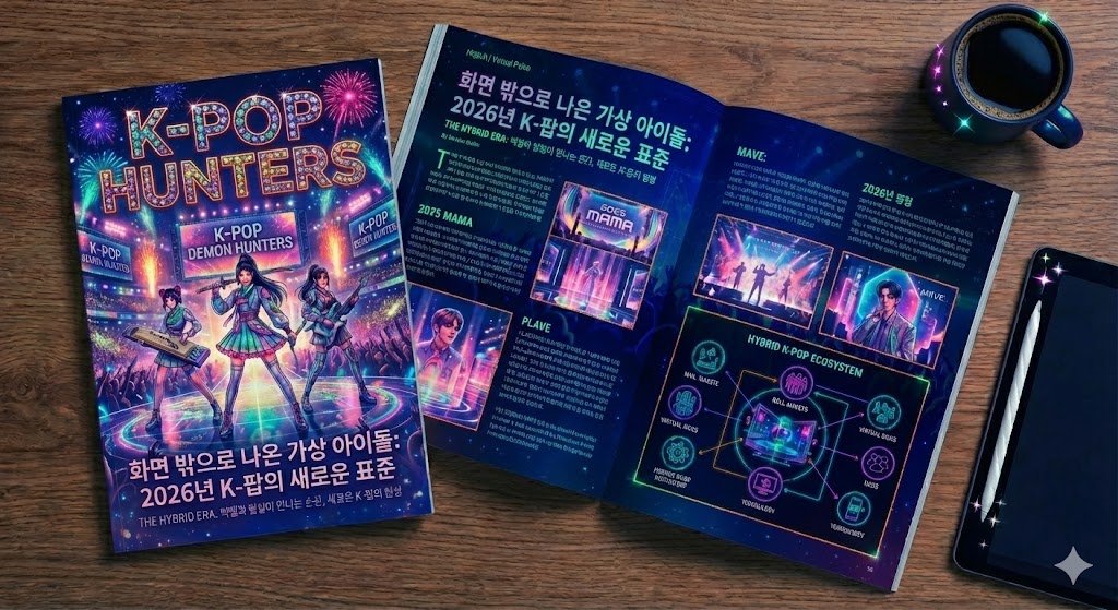 AI Prompt for K-Pop Magazine Cover Art with Sci-Fi Elements