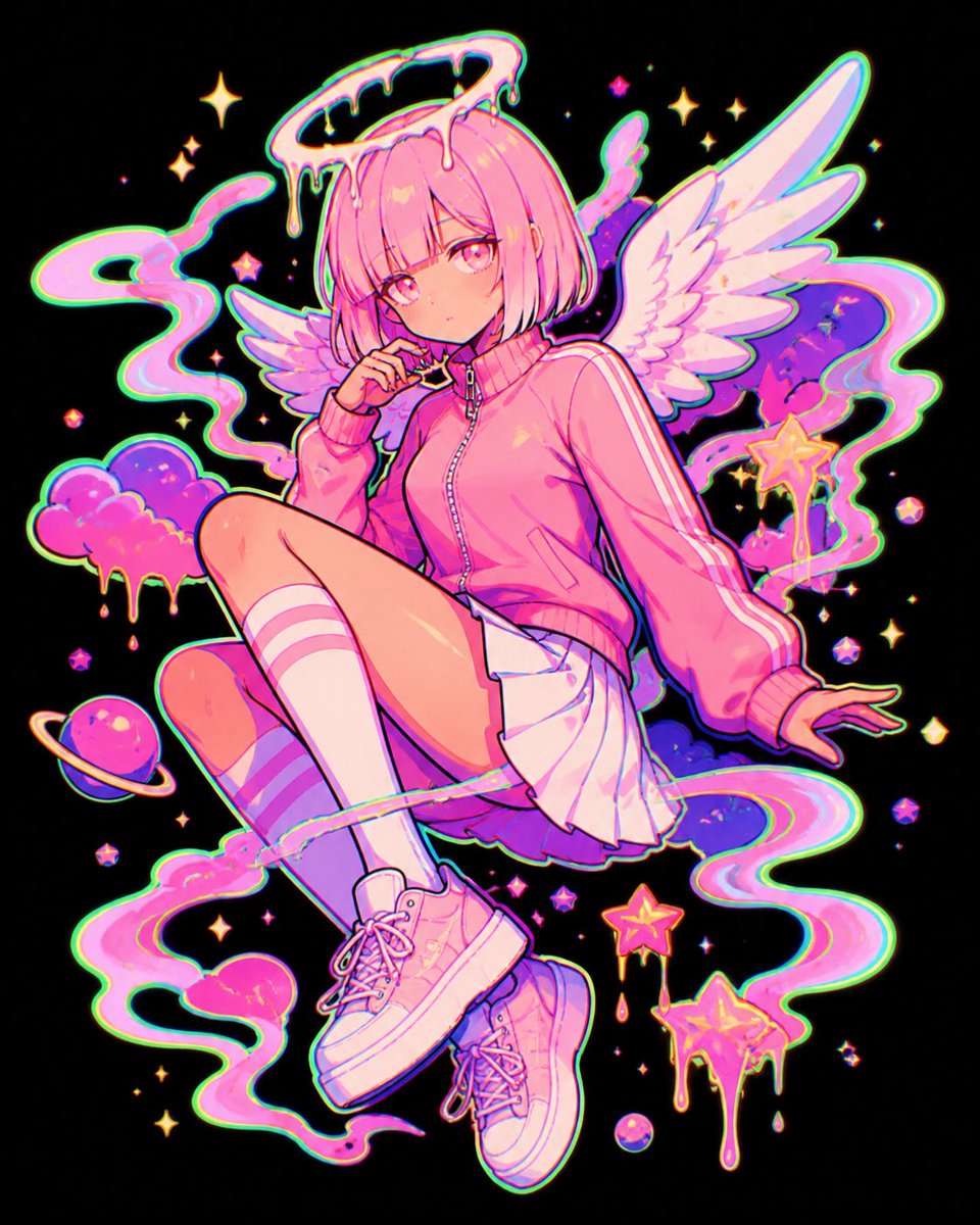AI Prompt for Kawaii Anime Angel Girl Illustration