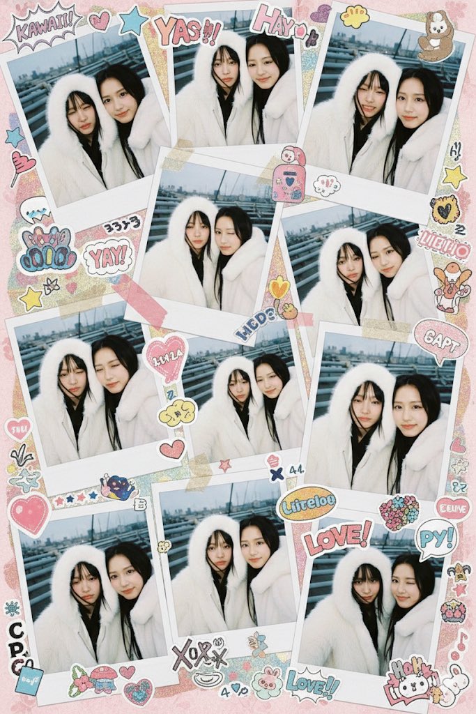 AI Prompt for Kawaii Stylebook Collage with Polaroid Effect