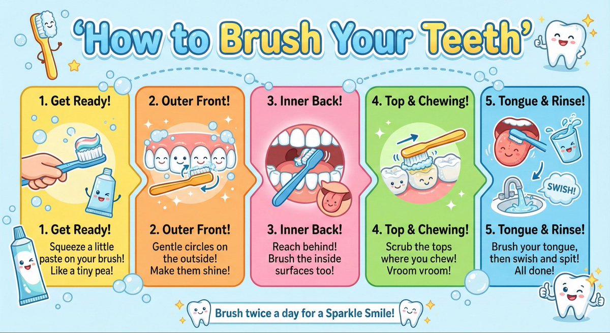 AI Prompt for Kid-Friendly Illustrative Routine Poster