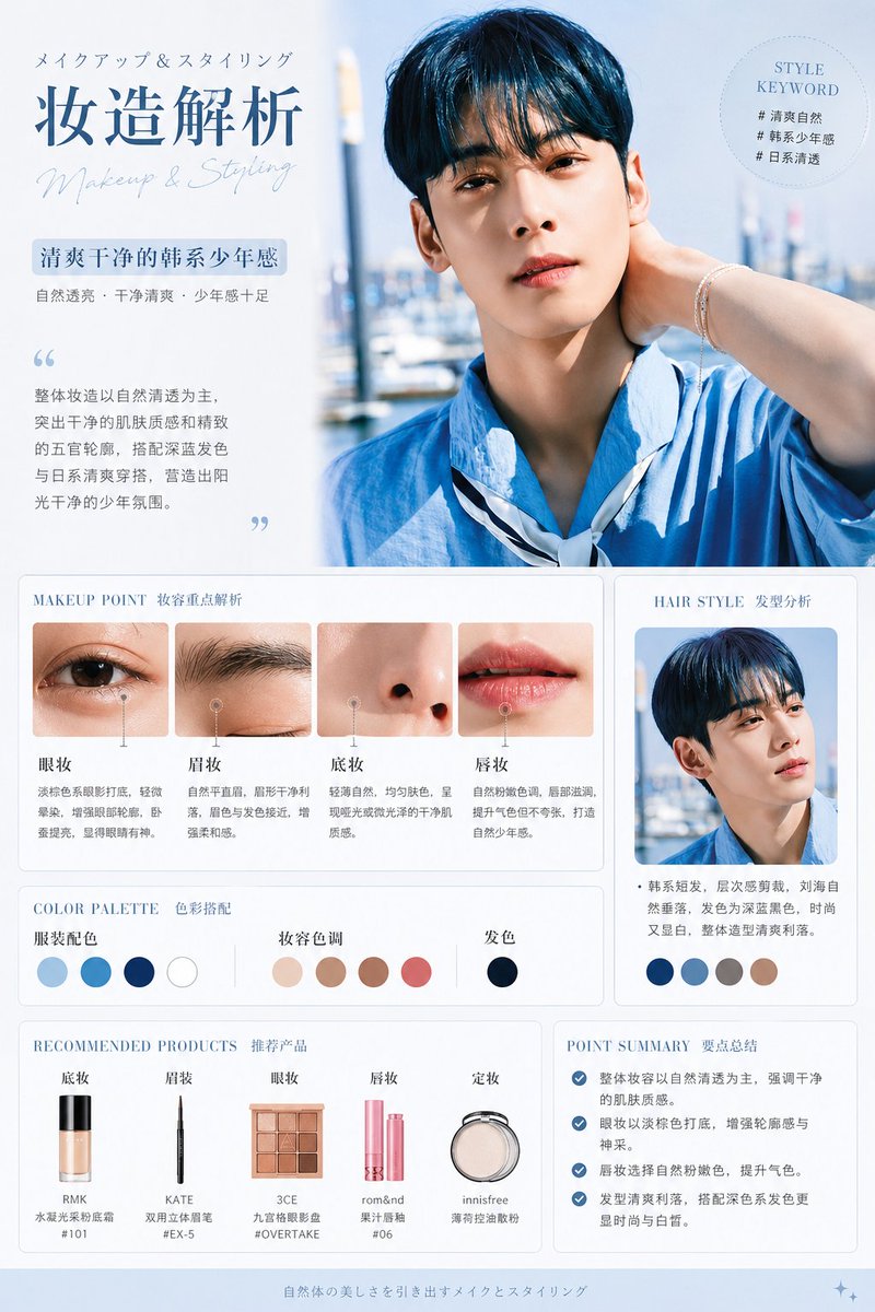 AI Prompt for Korean-Style Makeup Analysis and Styling Guide
