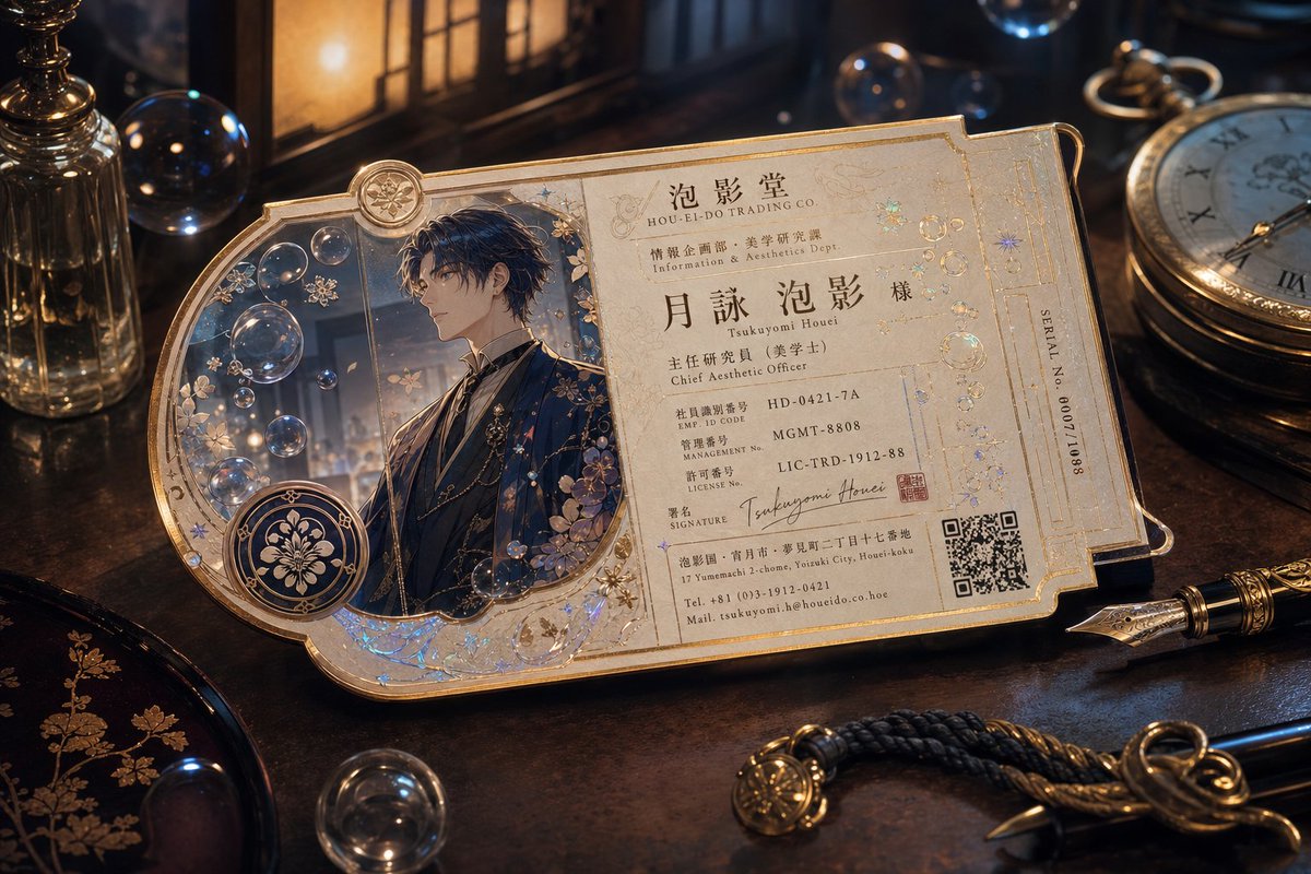 AI Prompt for Luxury Japanese Anime Business Card Design