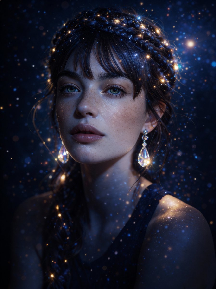 AI Prompt for Magical Cinematic Portraits: Regal Women with Bioluminescent Light