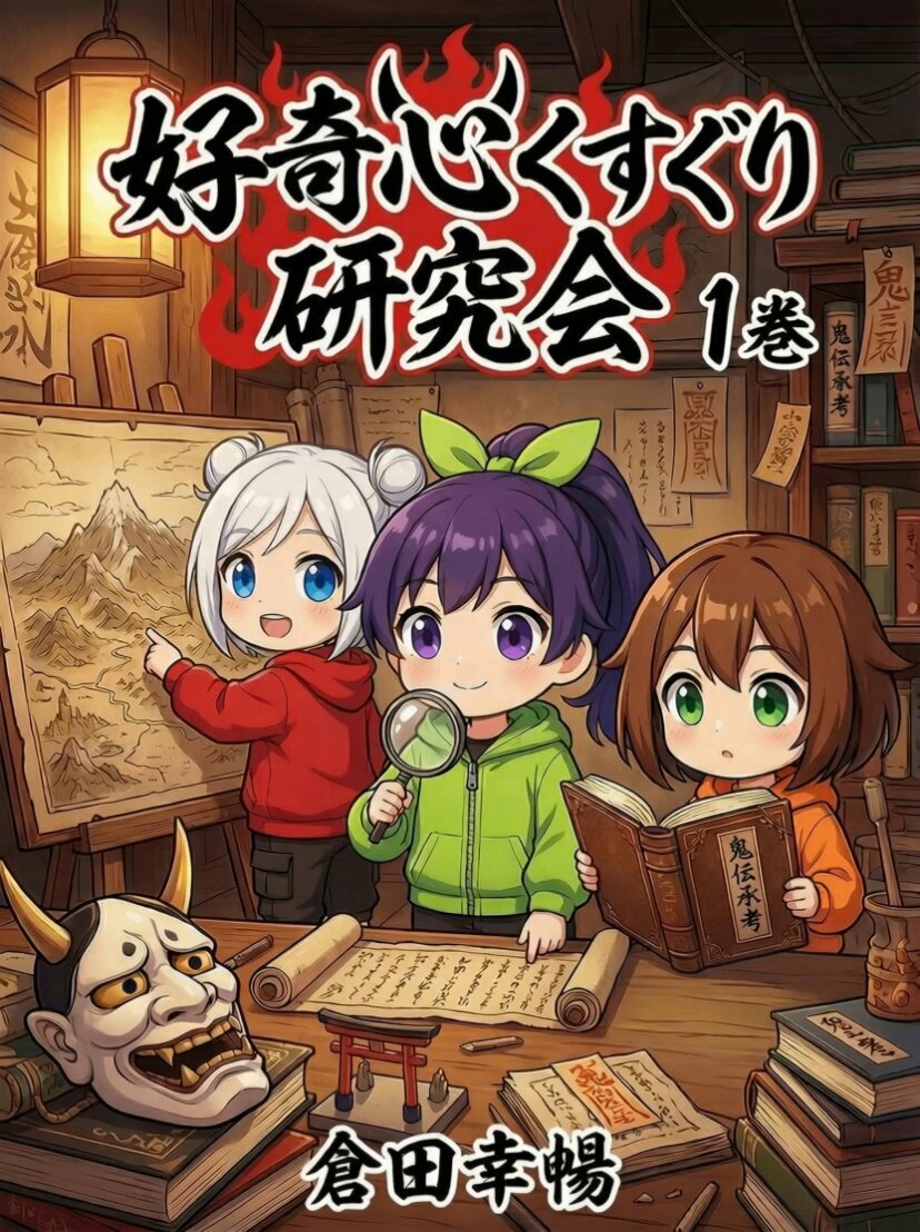 AI Prompt for Manga Cover Art Generation: Folklore-Inspired Oni Illustration